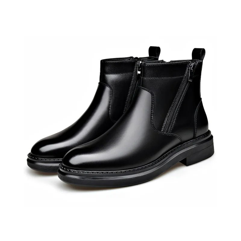 XIAOTOULANG Ankle Boots Men's Black-1