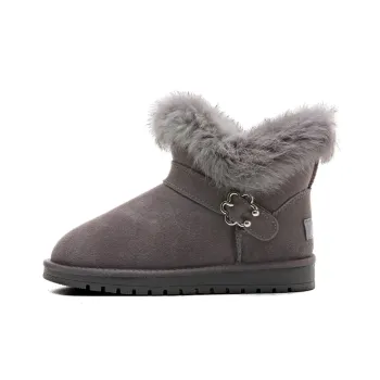 Warrior Wear Resistant Slip Resistant Short Snow Boots Women's Gray
