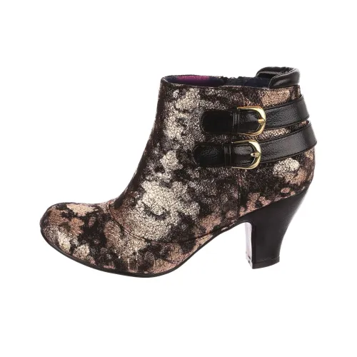 IRREGULAR CHOICE Think About It Ankle Boots 7.2cm Women's Black Gold