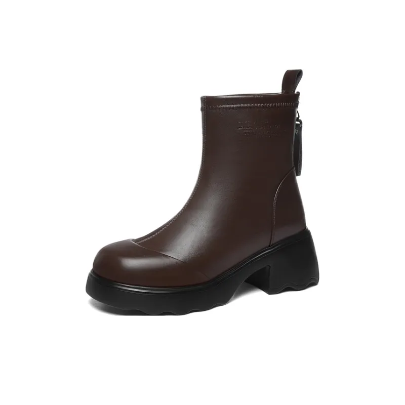 Golden Silk Rabbit Ankle Boots Women's-7