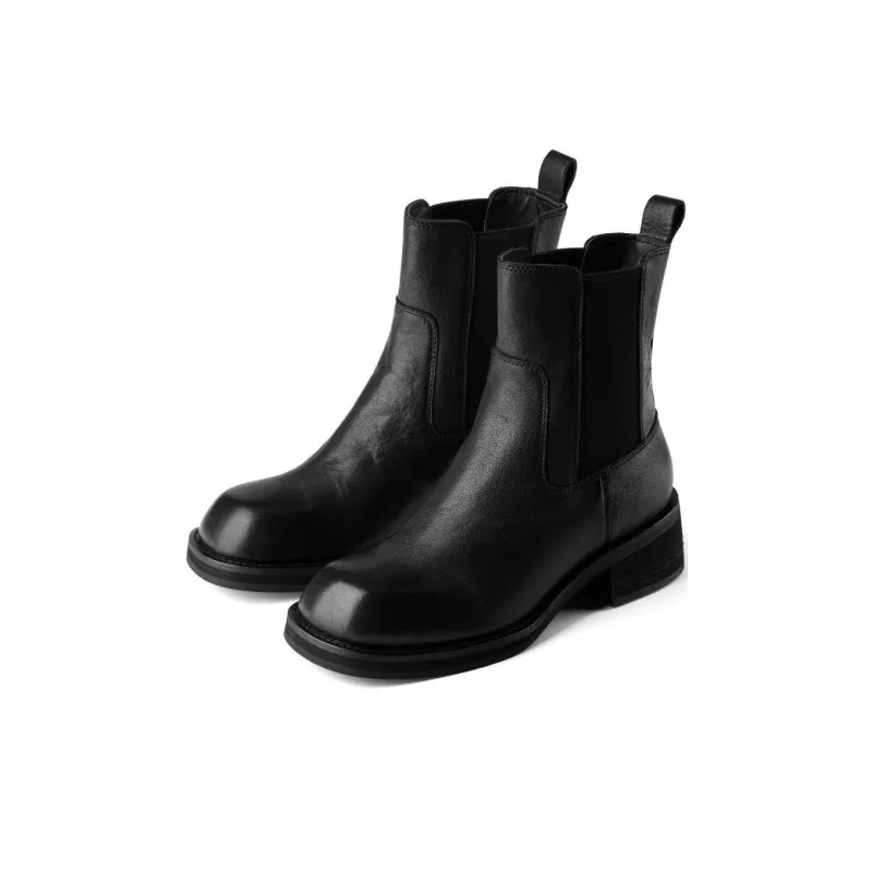 73Hours Lava Cocoa Short Chelsea Boots 3cm Women's-2