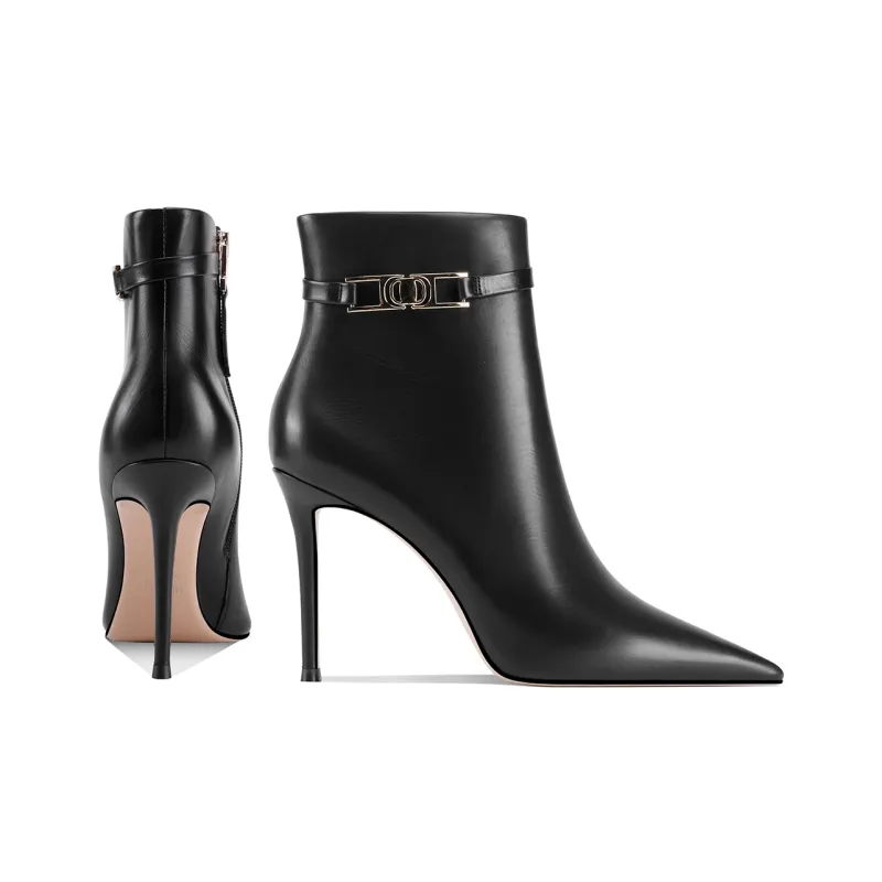 Shesrim Ankle Boots 9.5cm Women's Black-3