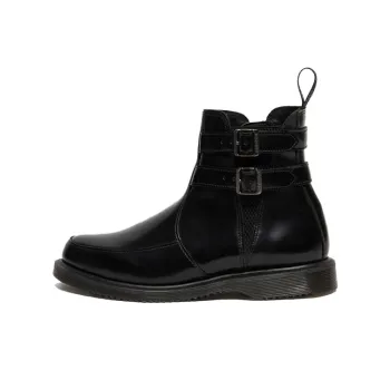 Dr.Martens Flora Polished Smooth Chelsea Boots Black Women's