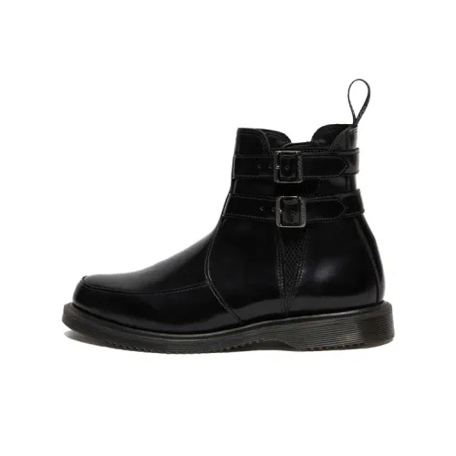 Dr.Martens Flora Polished Smooth Chelsea Boots Black Women's