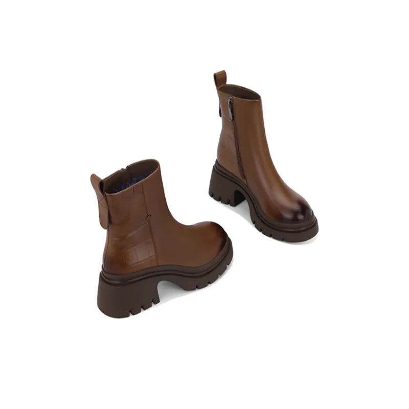 JESSICA SOPHIA Ankle Boots 4.5cm Women's Brown-1