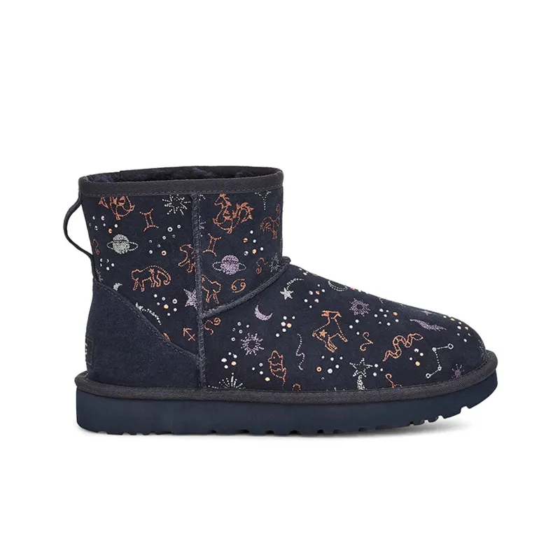 UGG Classic Zodiac Mini Fleece Lined Navy Blue Women's-1