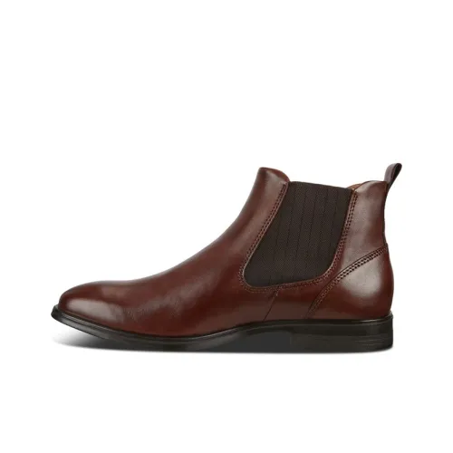 Ecco Ink Book Ankle Length Chelsea Boots Men's Brown