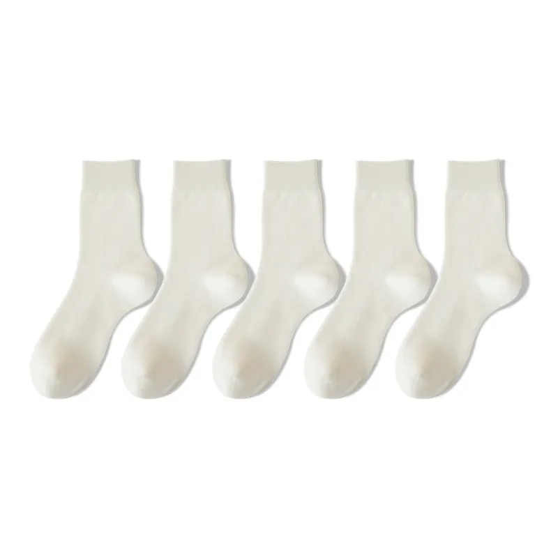 YINSHILIANGPIN Mid Calf Socks Women's 5 Pack-0