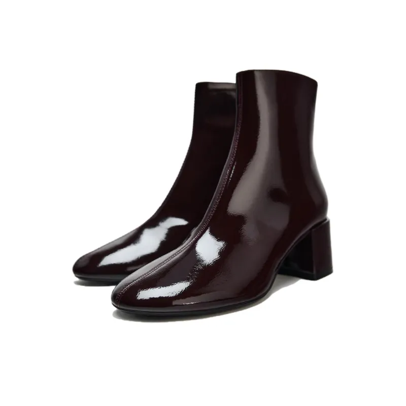 ZARA Ankle Boots Women's Bright Red-2
