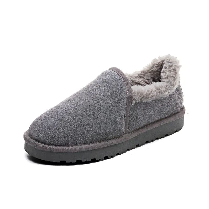 Warrior Wear Resistant Slip Resistant Ankle Length Snow Boots Unisex Gray-1