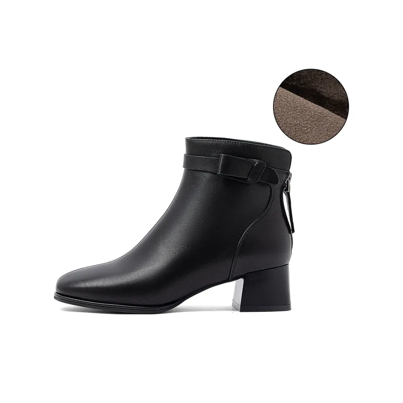 COMELY Ankle Boots Women's Dark Brown/Black/Ecru-12