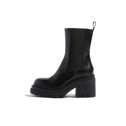 SCAROSSO Elle Platform Leather Boots Women's