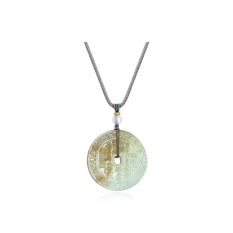Tang Zhi Natural Serpentine Jade Necklaces Unisex-8