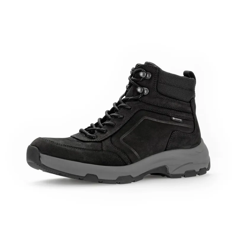 Gabor Pius Wear-Resistant Slip-Resistant Short Outdoor Boots 4cm Men's Black-1