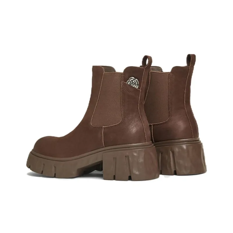 TATA Chelsea Boots Women's Dark Brown/Yellow Brown-2