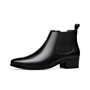 Romon Chelsea Boots Men Black Brown