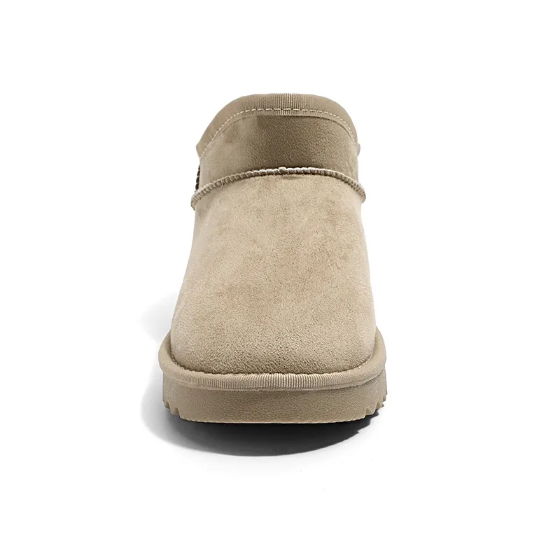 HUANQIU Warm Water-Resistant Wear-Resistant Height Increasing Slip-Resistant Short Snow Boots Women's-2