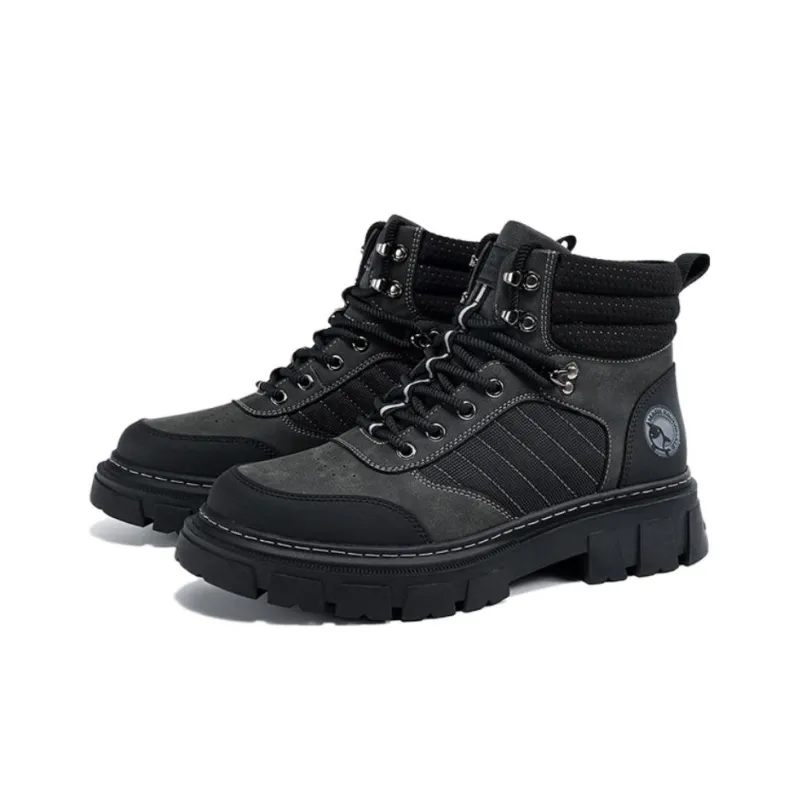 FAIRWHALE Martin Boots Unisex Black/Gray-2