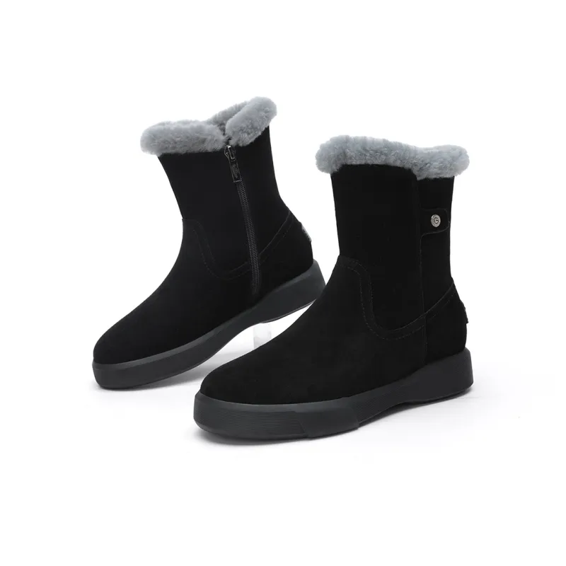 GOLDLION Thermal Short Snow Boots Women's Black-2