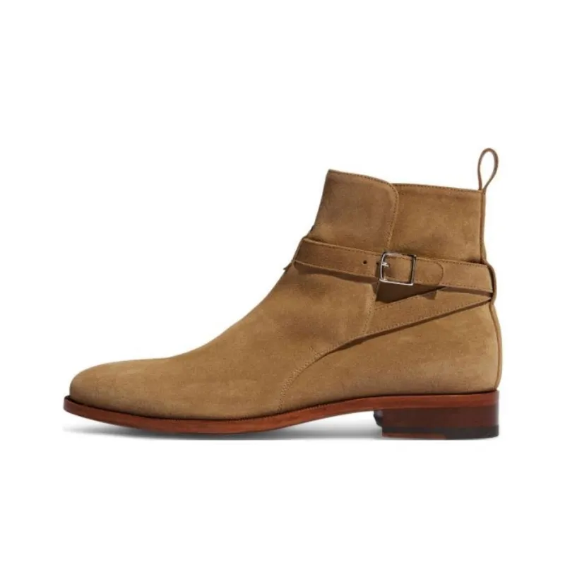 SCAROSSO Libero Ankle Boots 3cm Men's Beige-0
