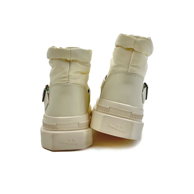 Warrior Abrasion-Resistant Slip-Resistant Short Snow Boots Women's Beige-5