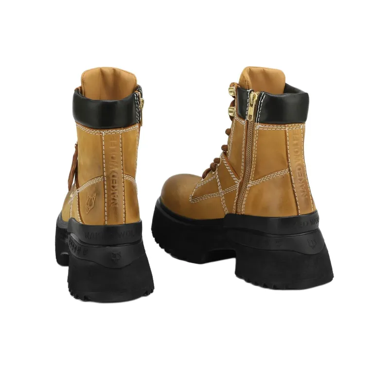 Naked Wolfe Storm Crew Martin Boot 7.5cm Women's Wheat-2