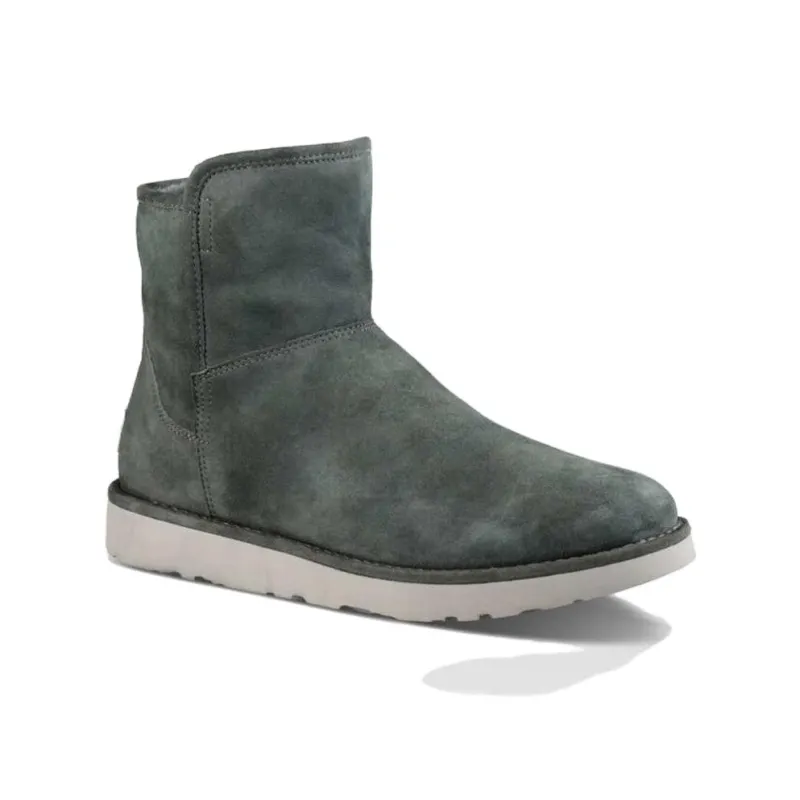 UGG Abre Suede Water-Resistant Short Snow Boots Women's Green-1
