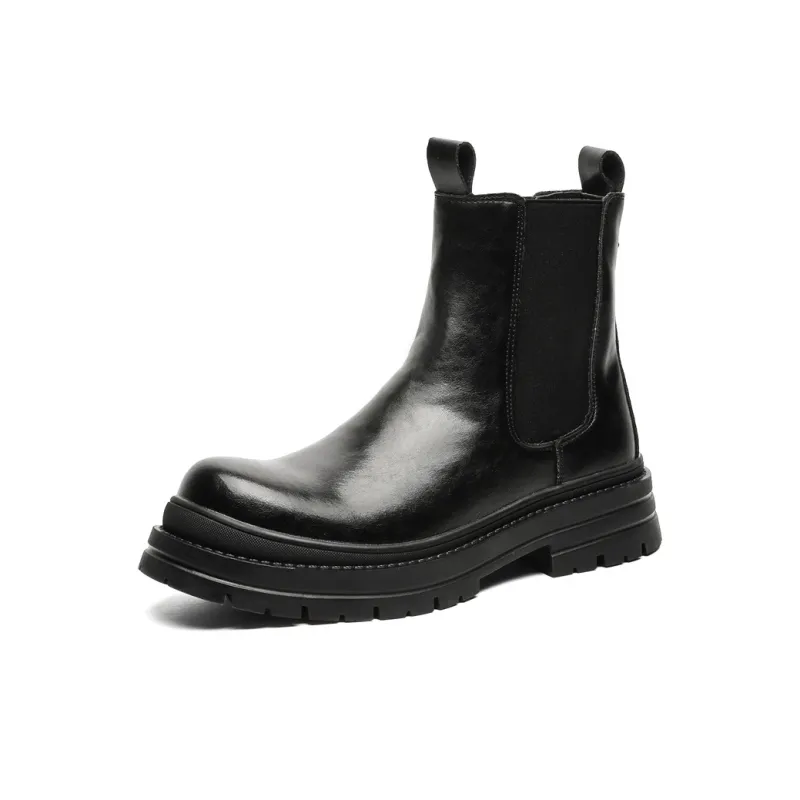 PAVEA Short Chelsea Boots Men's Black-1