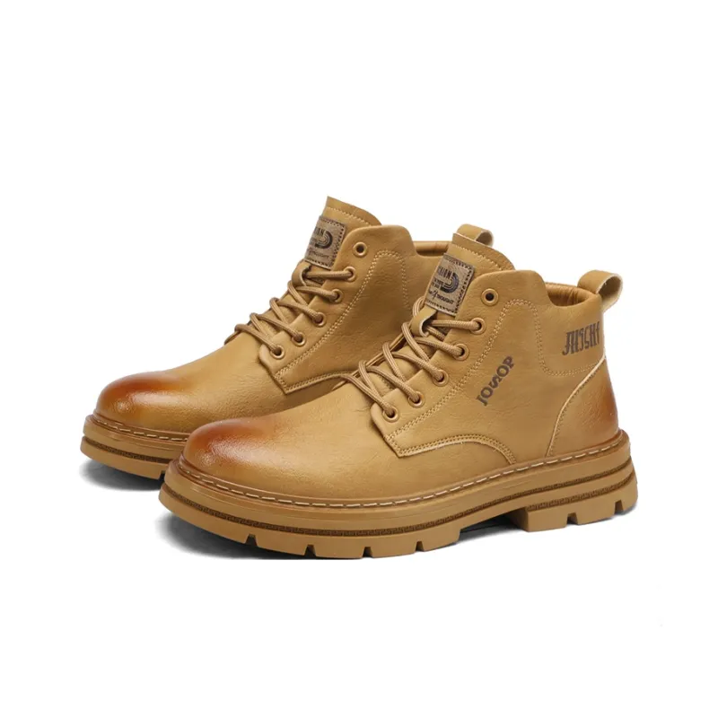 Abango Martin Boots Men Light Brown, Khaki, Black-2