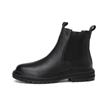 YEDANI Crew Chelsea Boots 4cm Men's Black
