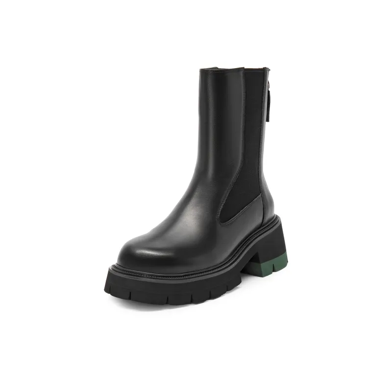 Staccato Short Chelsea Boots 5.5cm Women's Urban Techwear Black-1