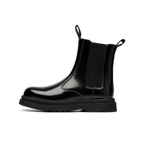 Beidouniao Short Chelsea Boots Men's Black