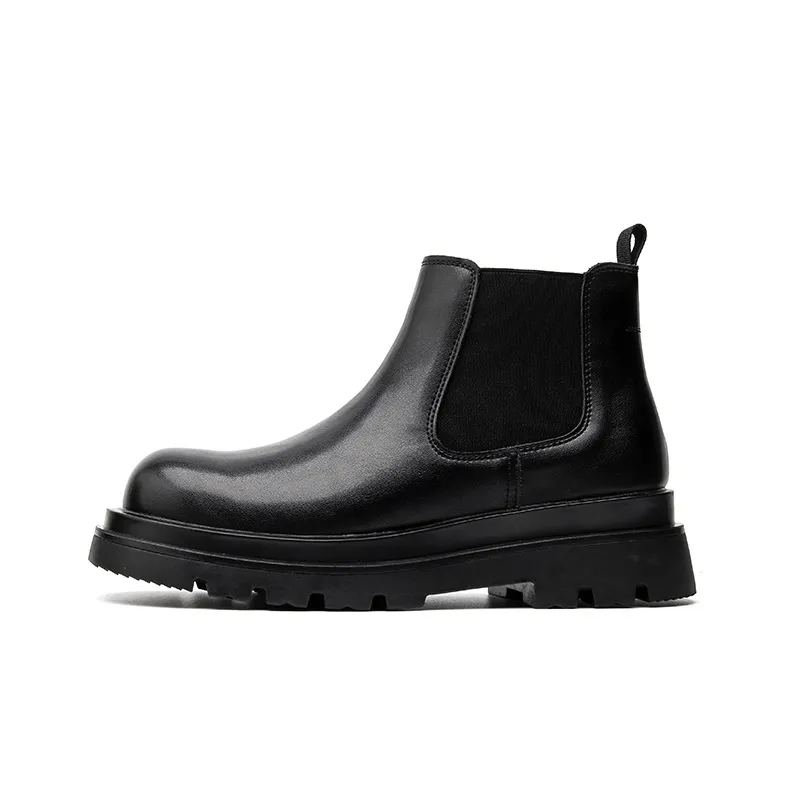 ZUWUDONG Short Chelsea Boots Men's Black-0