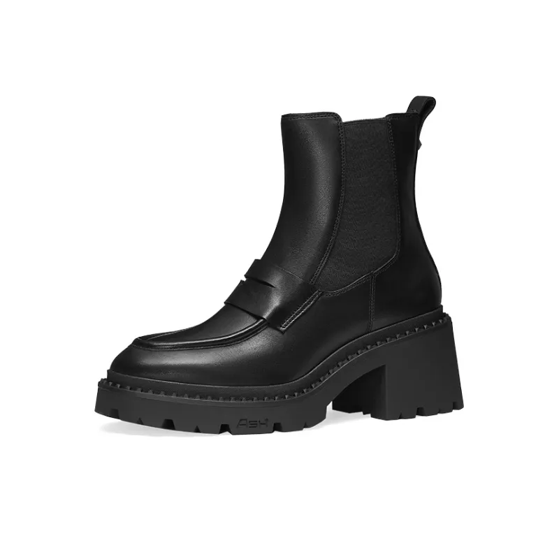 ASH NASTY Collection Short Chelsea Boots Women's Black-1