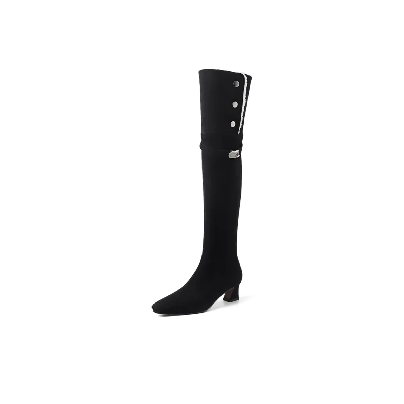 Bai Shiting Over-the-knee Boots 5cm Women's-0