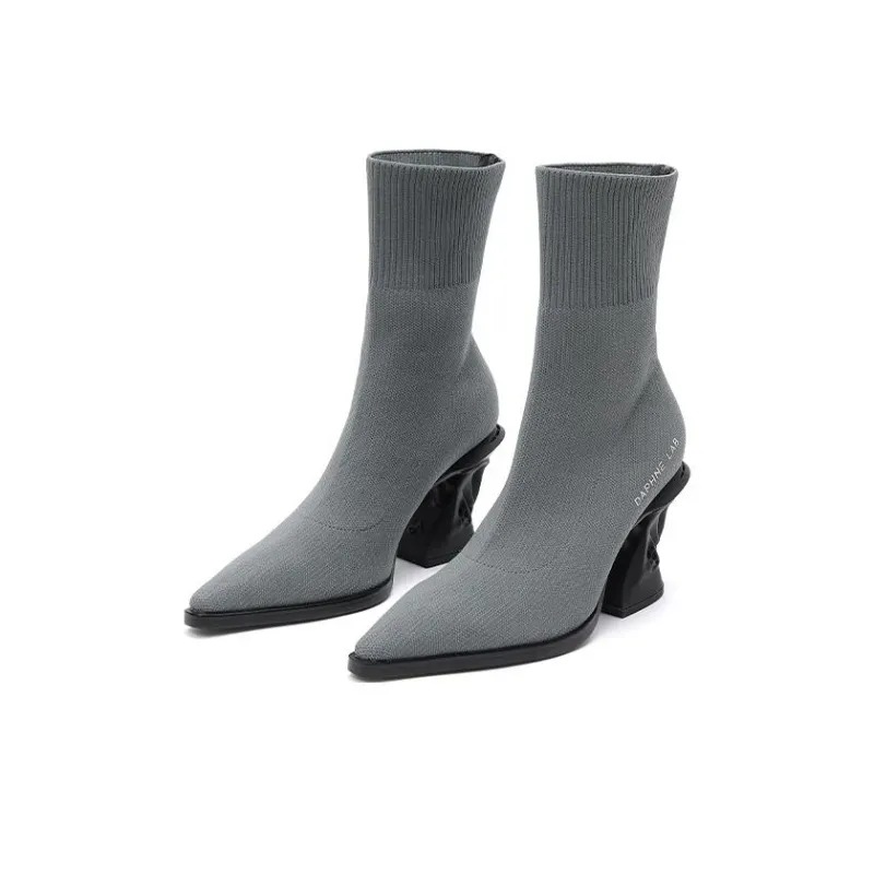 DAPHNE LAB Ankle Boots 8.5cm Women's-9