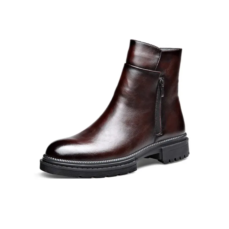 YEDANI Ankle Boots Men Black/Brown-4