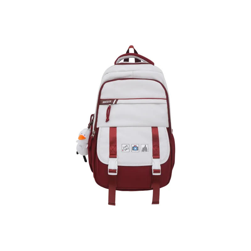 Yalu Nylon Backpack Regular Women's Khaki/Pink/Orange/Purple/Red-16