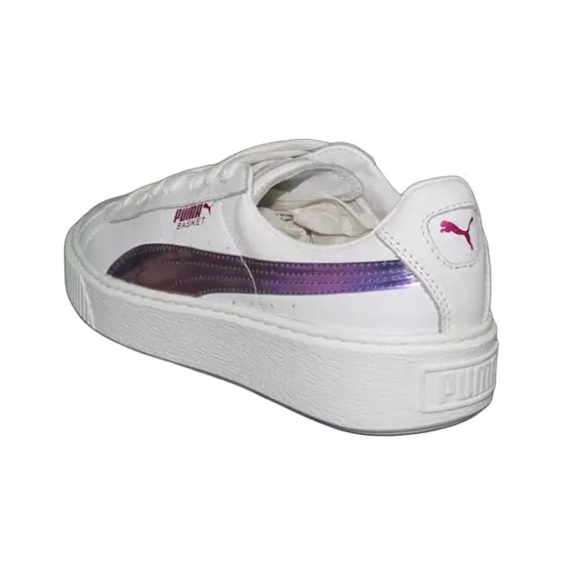 PUMA Basket Platform Rainbow 'White' Women's-2