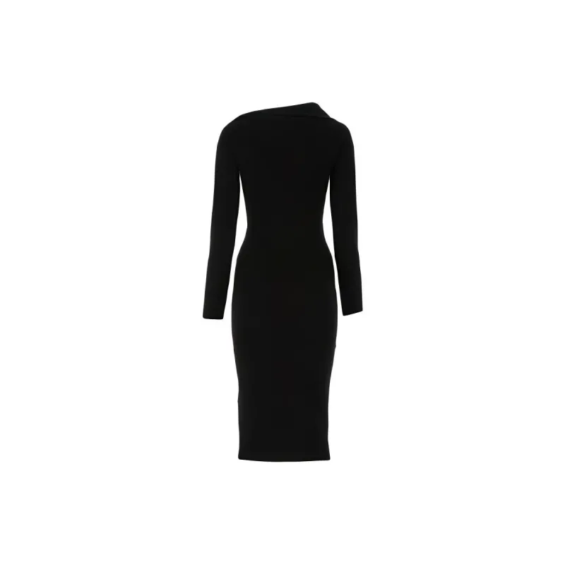 Alexander McQueen SS21 Long Sleeved Dresses Women's Black-1