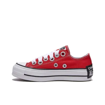 Converse Chuck Taylor All Star Abrasion Resistant Height Increasing Low Top Canvas Shoes Unisex Red White