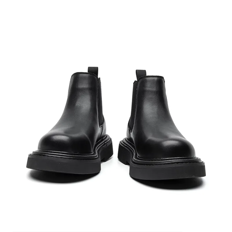 GZZ Short Chelsea Boots Men's Black-3