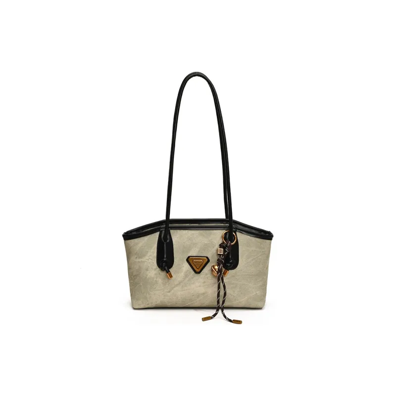 DALO PU Shoulder Bag Women's Black Coffee Brown/Khaki/Blue-0