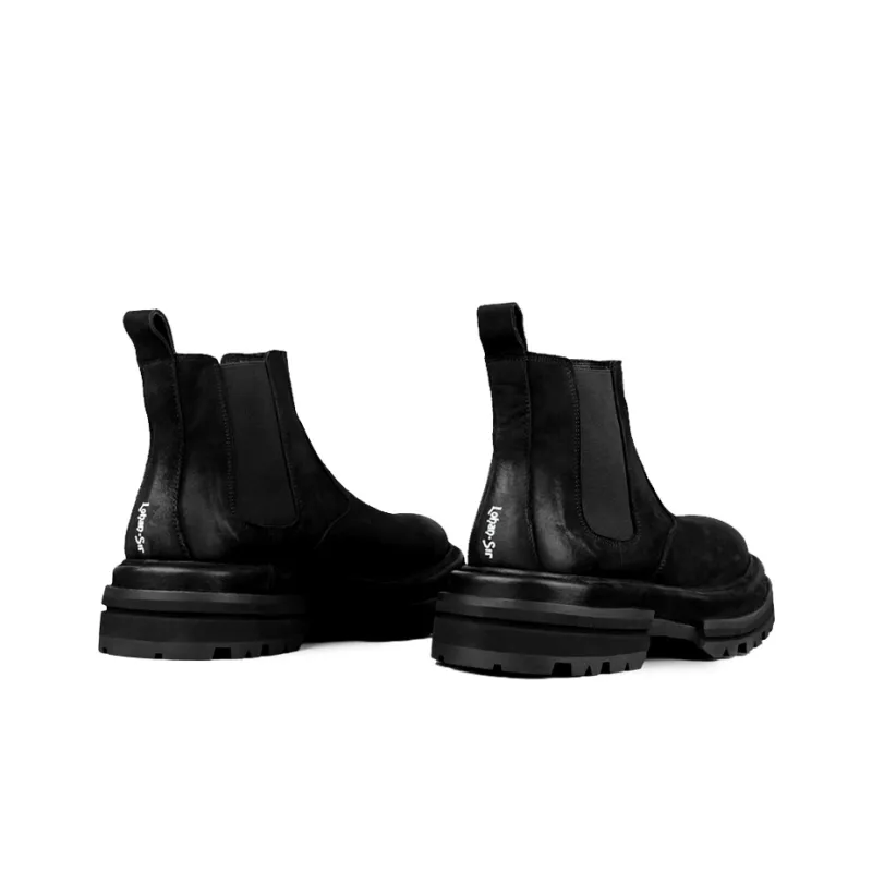 LOHAN·SIR Short Chelsea Boots Platform Men's-9