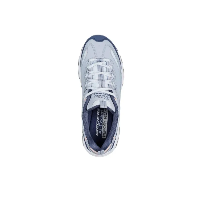 Skechers DLITES Anti Slip Wear Resistant Low Top Chunky Sneakers Women's Blue-3