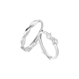 Mobius Couple Rings[Sterling Silver 999]