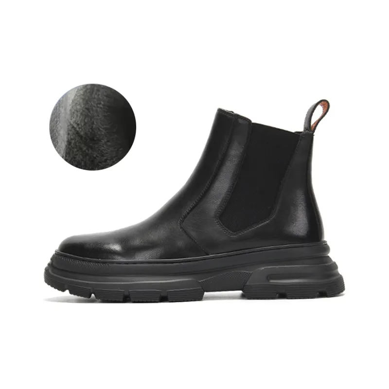 GZZ Short Chelsea Boots Men's Black-6