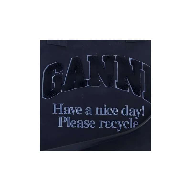 GANNI Logo Detailed Small Shopper Bag-4