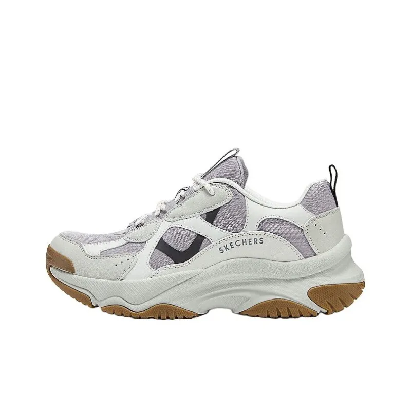 Skechers Street Anti Slip Wear Resistant Low Top Chunky Sneakers Women's Purple Gray-0