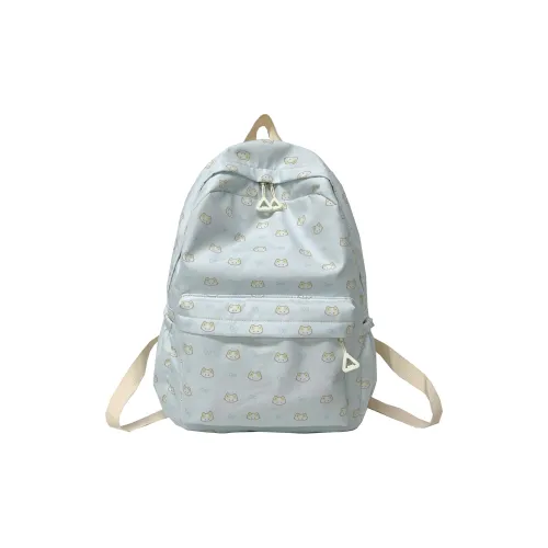 Yalu Composite Fabric Material Backpack Women's Light Blue Puppy/Light Blue Kitten